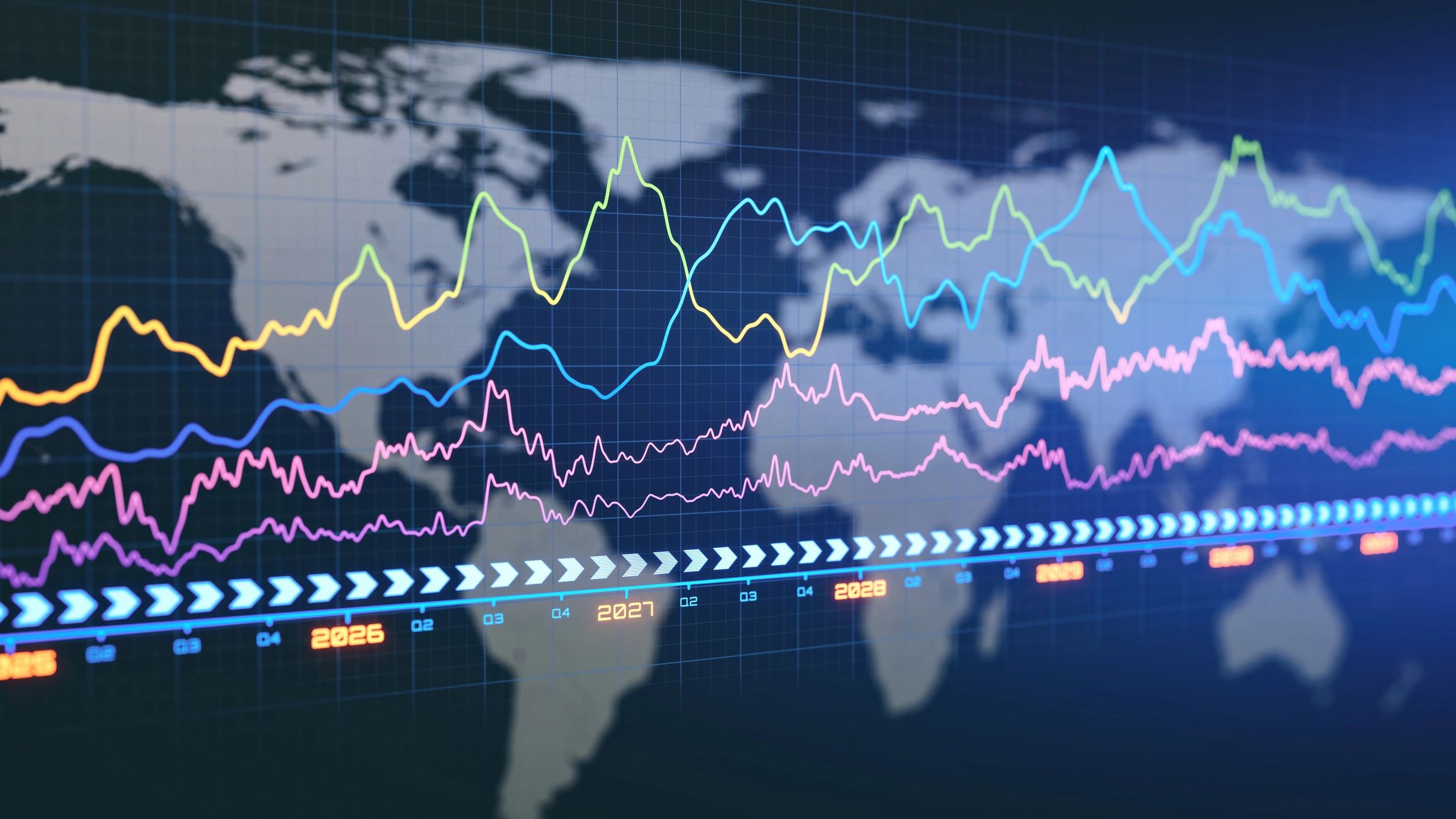Digital data visualization representing AI operations